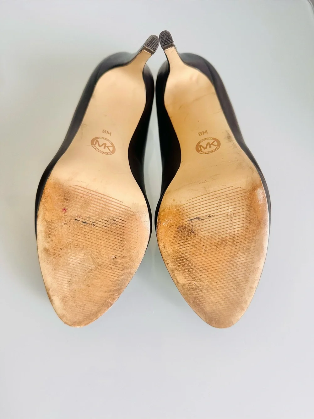 Michael Kors Chocolate Brown Leather Platform Pumps